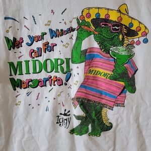 Vintage Single stitch Midori margarita Iggy Lizard T shirt wet your whistle XL